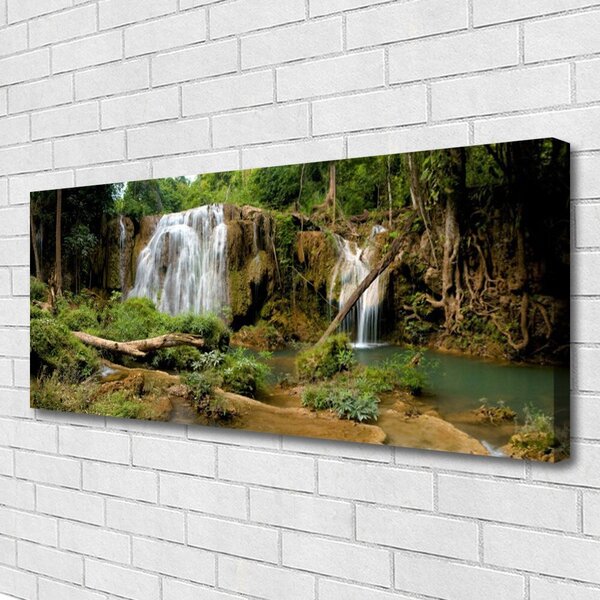 Obraz na plátne Vodopád rieka les príroda 125x50 cm
