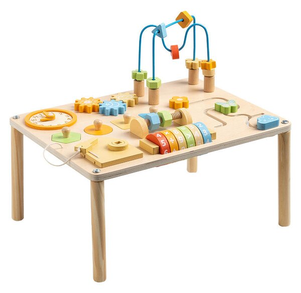 CABT404 Montessori aktivitný stôl pre deti 8v1 drevený