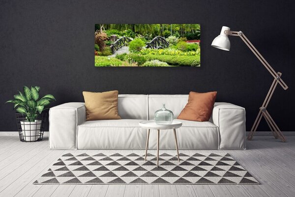 Obraz na plátne Botanická záhrada most umenie 125x50 cm