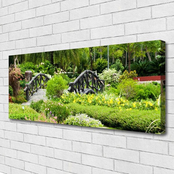 Obraz na plátne Botanická záhrada most umenie 125x50 cm