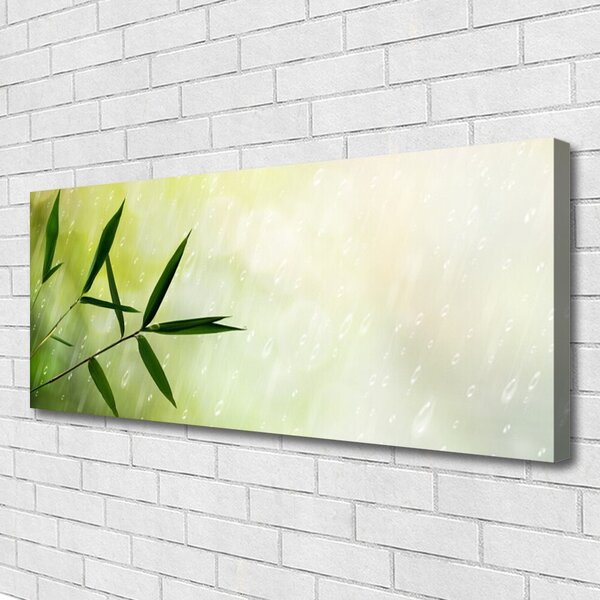 Obraz na plátne Listy dážď 125x50 cm