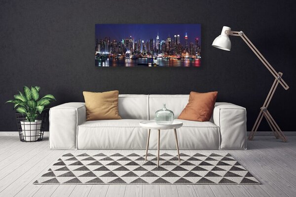Obraz na plátne Mrakodrapy mesto domy 125x50 cm