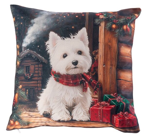 Obliečka na vankúšik WHITE TERRIER 40 x 40 cm