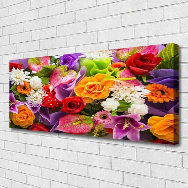 Obraz na plátne Kvety 125x50 cm