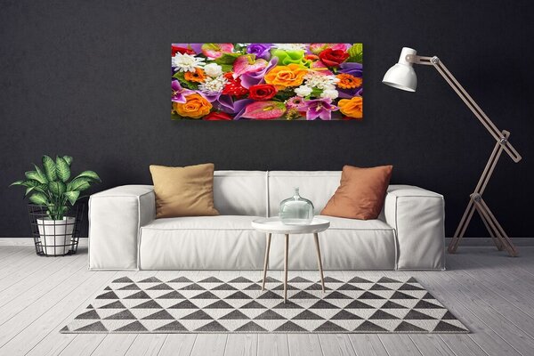 Obraz na plátne Kvety 125x50 cm