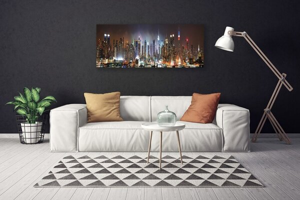 Obraz na plátne Mesto domy 125x50 cm
