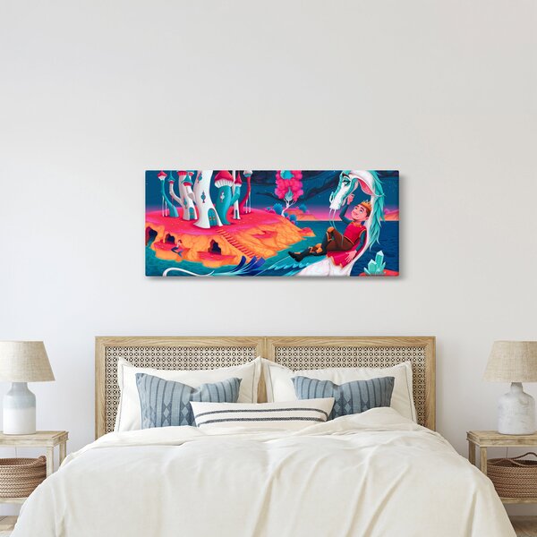 Obraz - Princ a dračia princezná (120x50 cm)