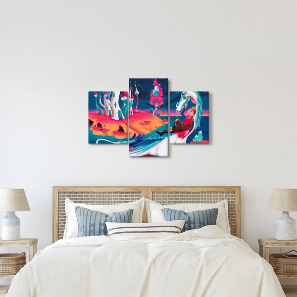 Obraz - Princ a dračia princezná (90x60 cm)