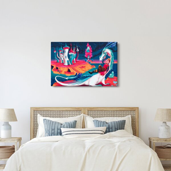 Obraz - Princ a dračia princezná (90x60 cm)