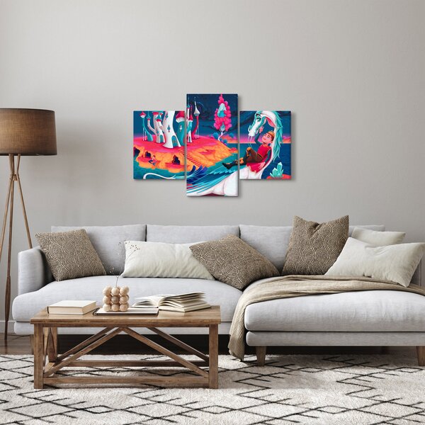 Obraz - Princ a dračia princezná (90x60 cm)
