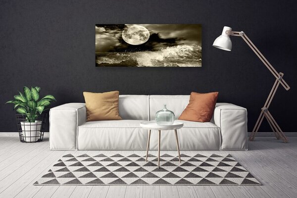 Obraz na plátne Noc mesiac príroda 125x50 cm