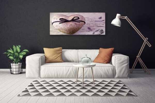 Obraz na plátne Srdce kameň umenie 125x50 cm