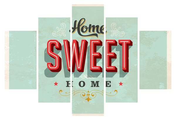 Obraz - Home sweet home (150x105 cm)