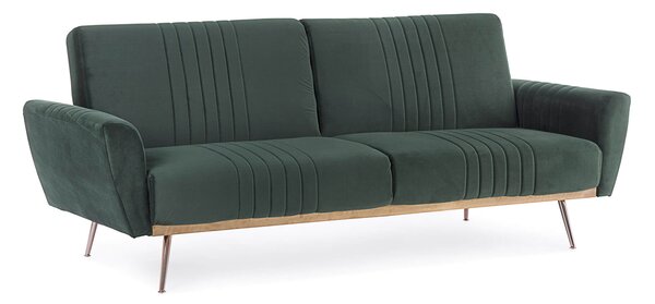 MUZZA Rozkladacia pohovka johnny velvet tmavozelená 180 x 104 x 45