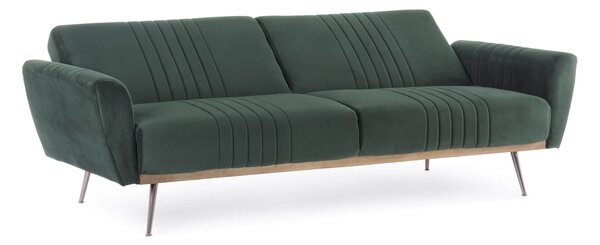 MUZZA Rozkladacia pohovka johnny velvet tmavozelená 180 x 104 x 45