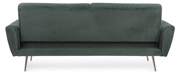 MUZZA Rozkladacia pohovka johnny velvet tmavozelená 180 x 104 x 45