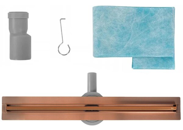 Odtokový žľab REA Neox Slim pro Brushed Copper 80