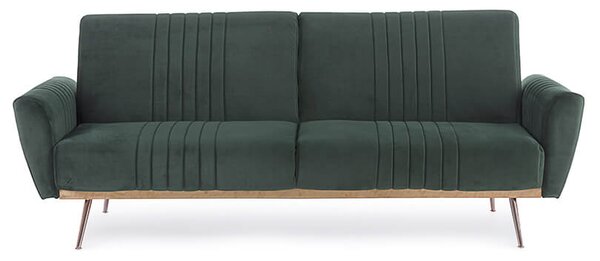 MUZZA Rozkladacia pohovka johnny velvet tmavozelená 180 x 104 x 45
