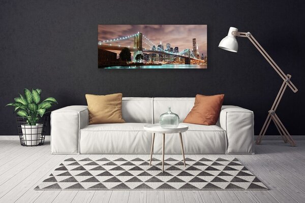 Obraz na plátne Most mesto architektúra 125x50 cm
