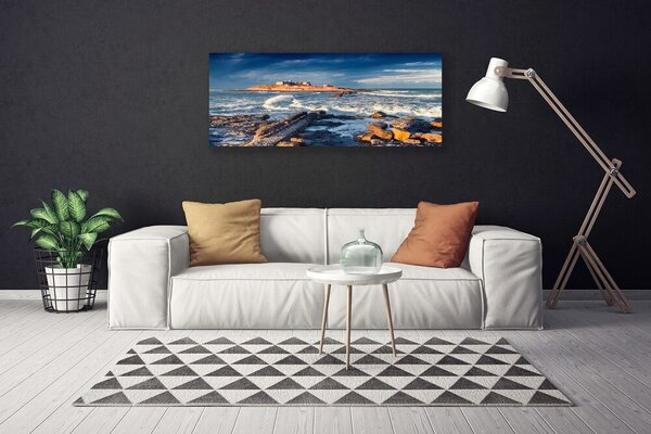 Obraz na plátne More kamene krajina 125x50 cm