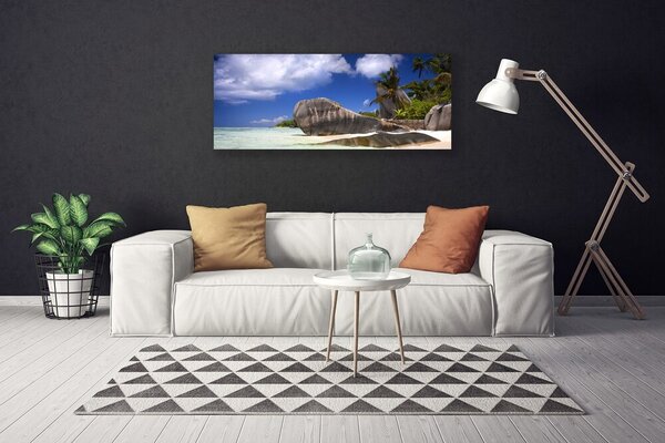 Obraz na plátne Skaly pláž príroda 125x50 cm