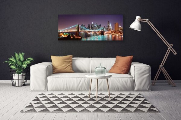 Obraz na plátne Most mesto architektúra 125x50 cm