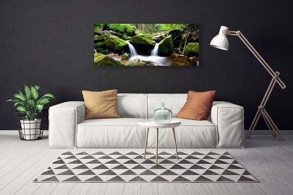 Obraz na plátne Vodopád skaly príroda 125x50 cm