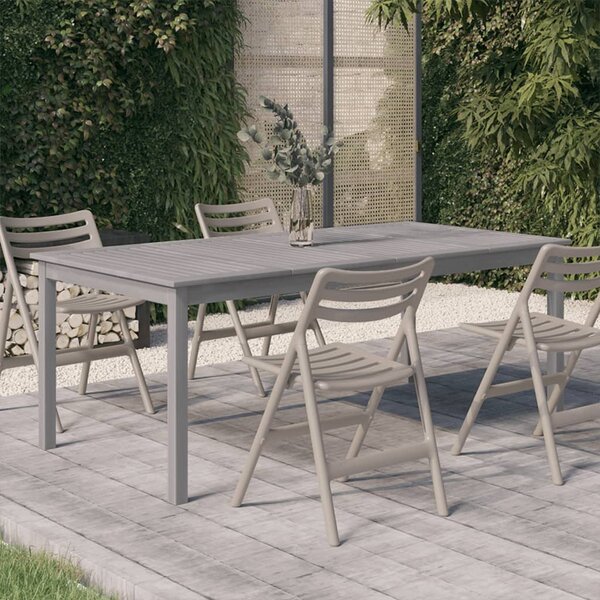 Záhradný stôl sivý 200x100x75 cm masívne akáciové drevo
