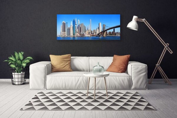 Obraz na plátne Most mesto architektúra 125x50 cm
