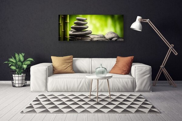Obraz na plátne Bambus kamene umenie 125x50 cm