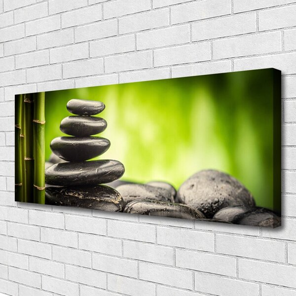 Obraz na plátne Bambus kamene umenie 125x50 cm