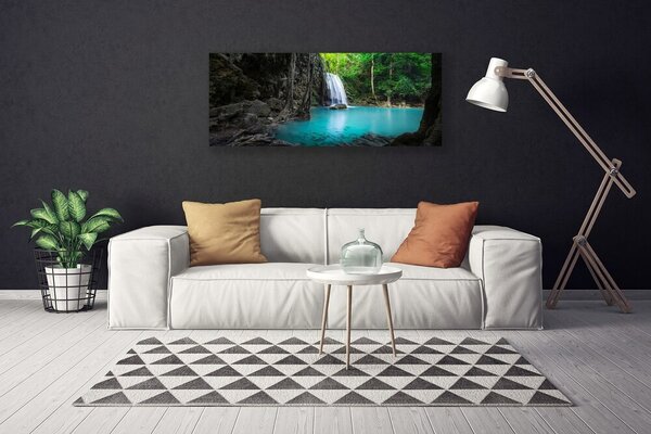 Obraz na plátne Jazero vodopád príroda 125x50 cm