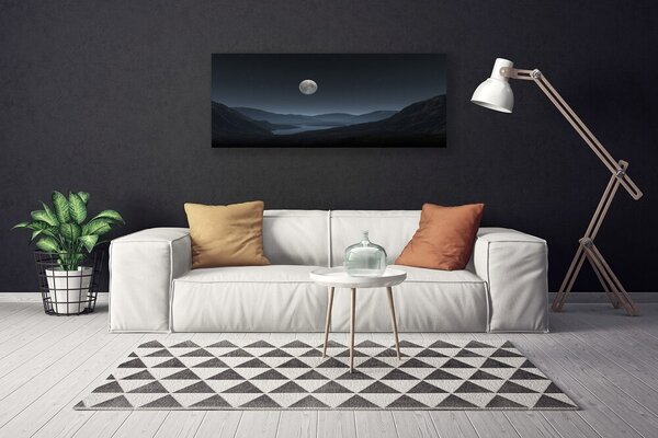 Obraz na plátne Noc mesiac príroda 125x50 cm