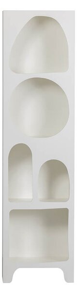 MUZZA Regál na dekorácie zacco 180 x 48 cm biely