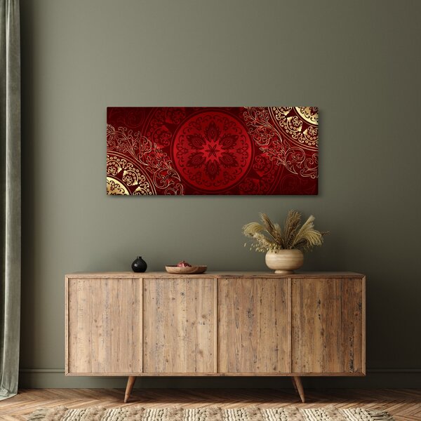 Obraz - Zlaté mandaly (120x50 cm)
