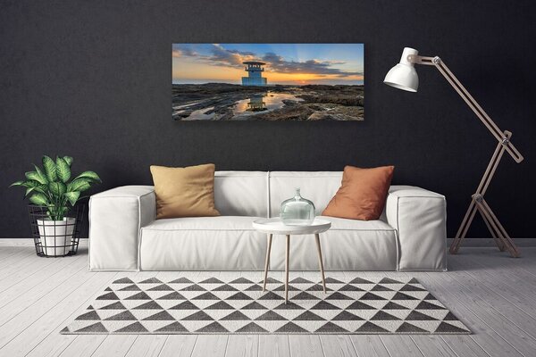 Obraz na plátne Maják krajina 125x50 cm