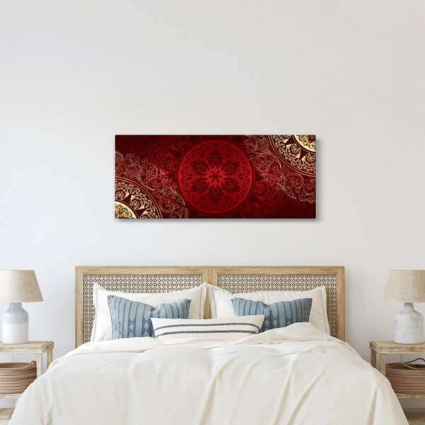 Obraz - Zlaté mandaly (120x50 cm)