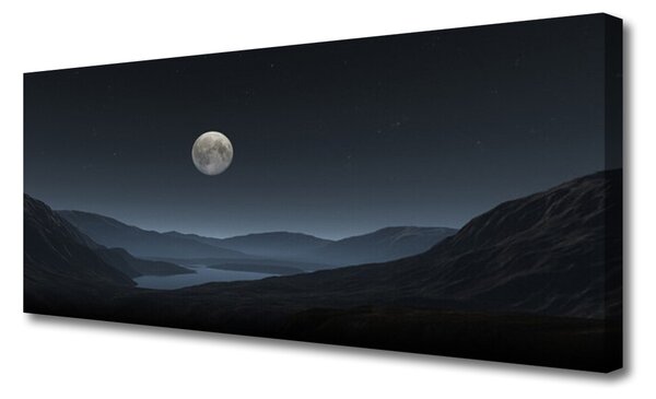 Obraz na plátne Noc mesiac príroda 125x50 cm