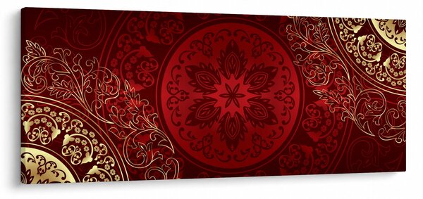 Obraz - Zlaté mandaly (120x50 cm)
