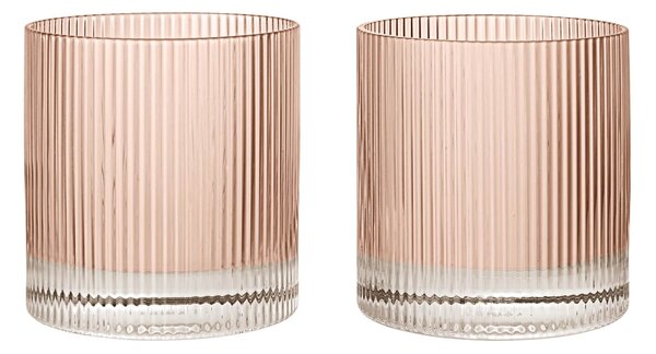 Sklenice Tumbler Ripple Blush 250 ml – set 2 ks