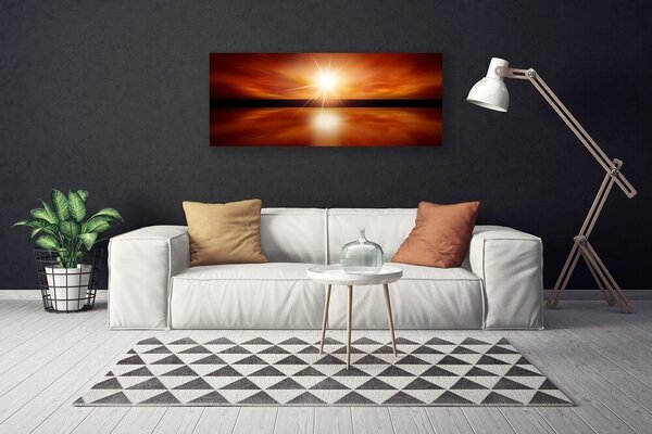 Obraz Canvas Slnko nebo voda krajina 125x50 cm