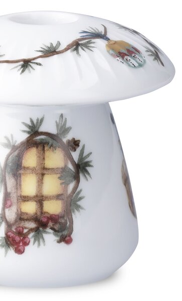 Porcelánový svícen Mushroom Hammershøi Christmas 9 cm