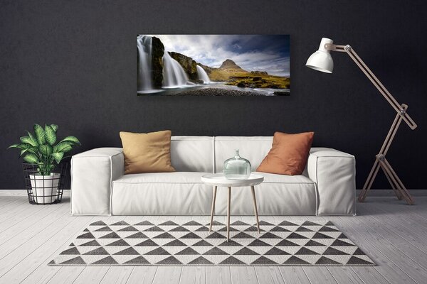 Obraz Canvas Vodopád hory príroda 125x50 cm