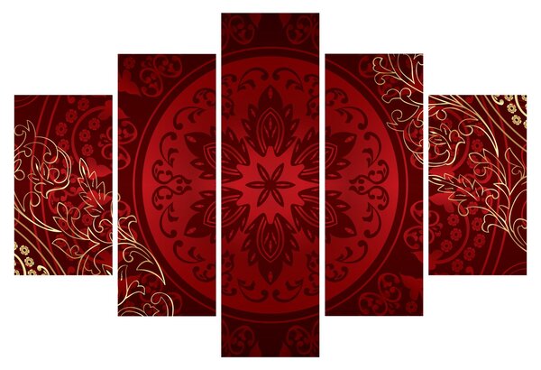 Obraz - Zlaté mandaly (150x105 cm)
