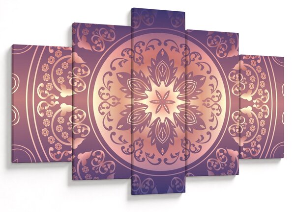 Obraz - Mandala na fialovom gradiente (150x105 cm)