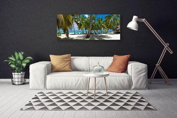 Obraz Canvas Pláž palma stromy príroda 125x50 cm