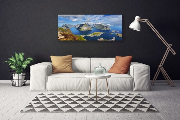 Obraz Canvas Hory more záliv krajina 125x50 cm