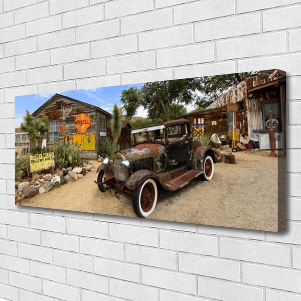 Obraz Canvas Staré auto architektúra 125x50 cm