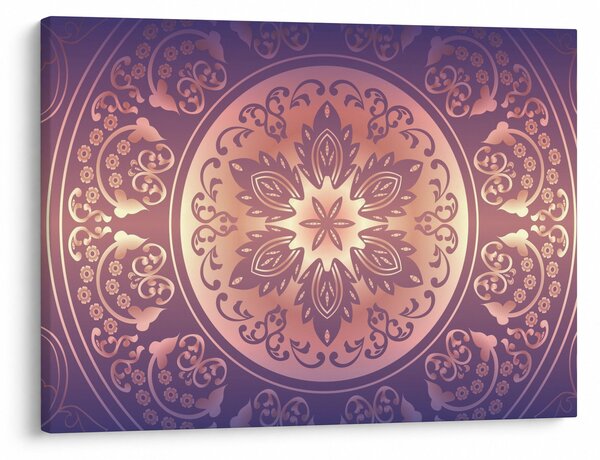 Obraz - Mandala na fialovom gradiente (70x50 cm)