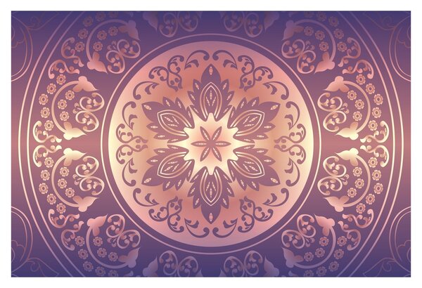 Obraz - Mandala na fialovom gradiente (90x60 cm)